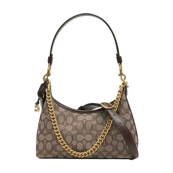 Signature Juliet 25 Shoulder Bag - Coach - Leather - Brown - Picture 1 of 2